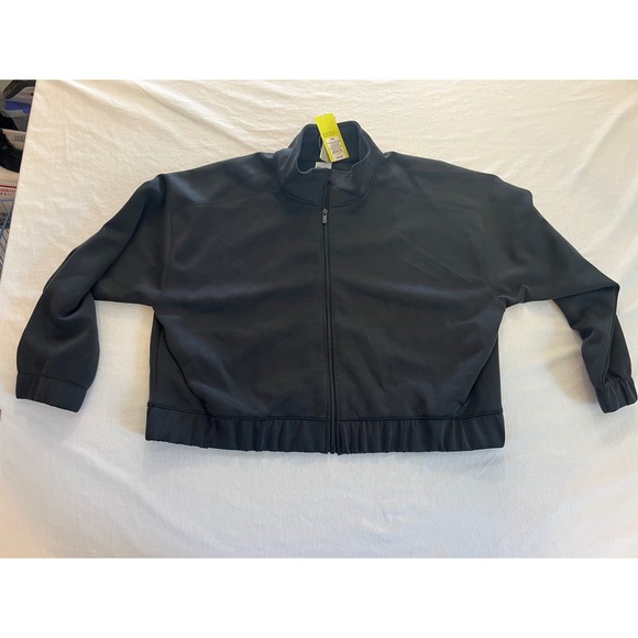 all in motion Jackets & Blazers - All in Motion Women XXL Black Sandwash Full Zip Relaxed Fit Jacket NWT